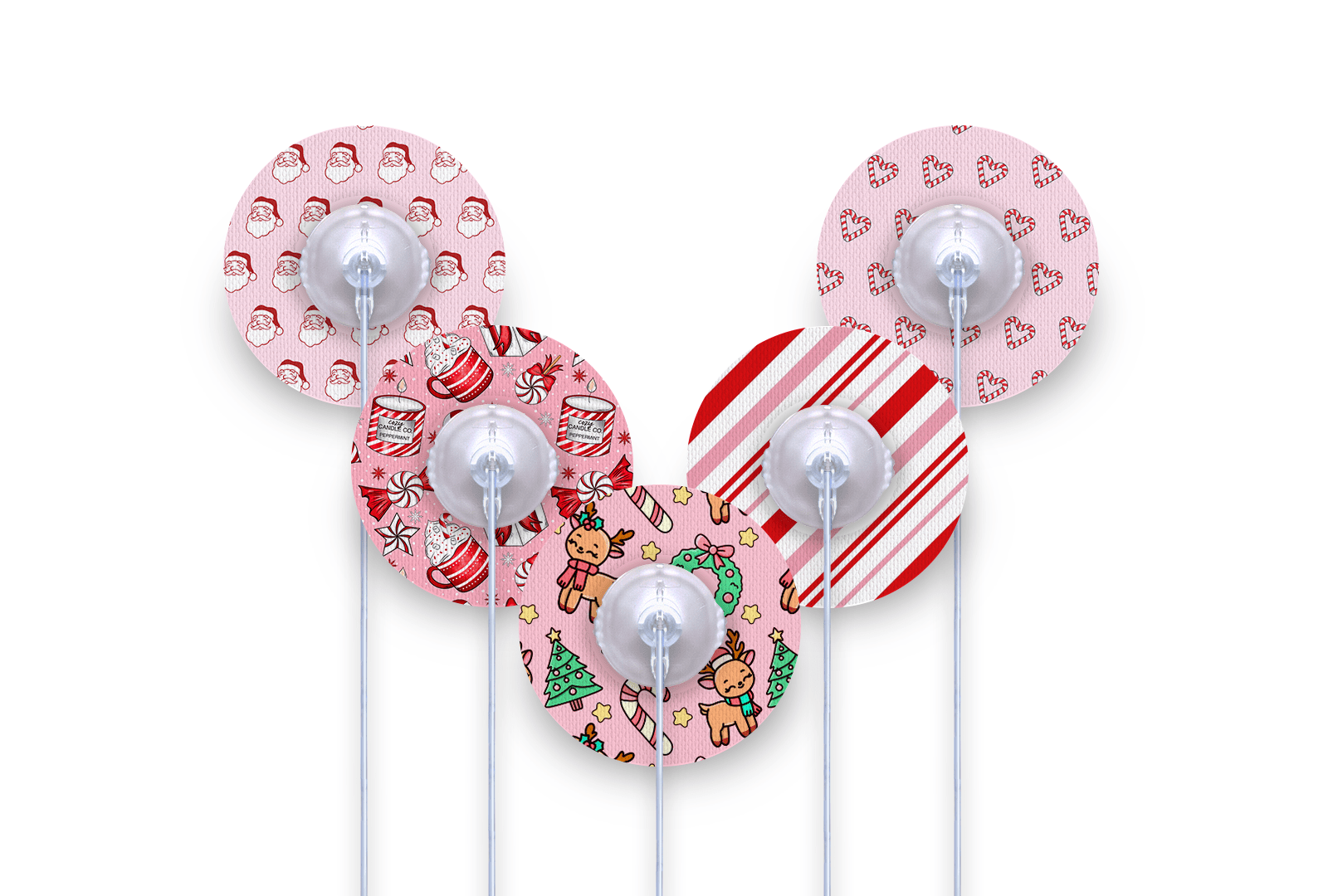 Cute Christmas Patch Pack for Ypsomed Mylife Orbit diabetes supplies and insulin pumps