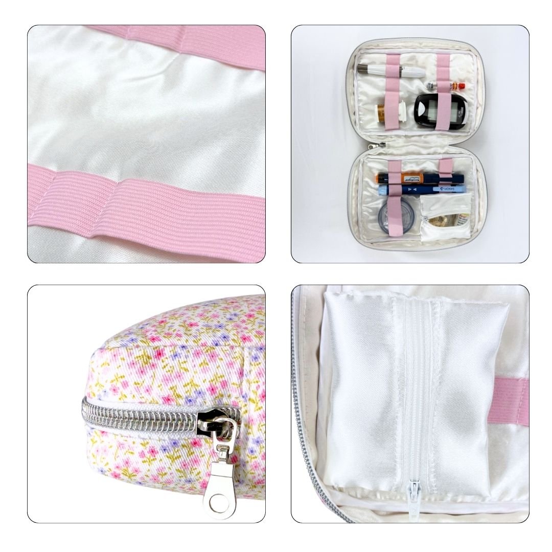 Cute Meadow T1D Essentials Bag for diabetes supplies and insulin pumps
