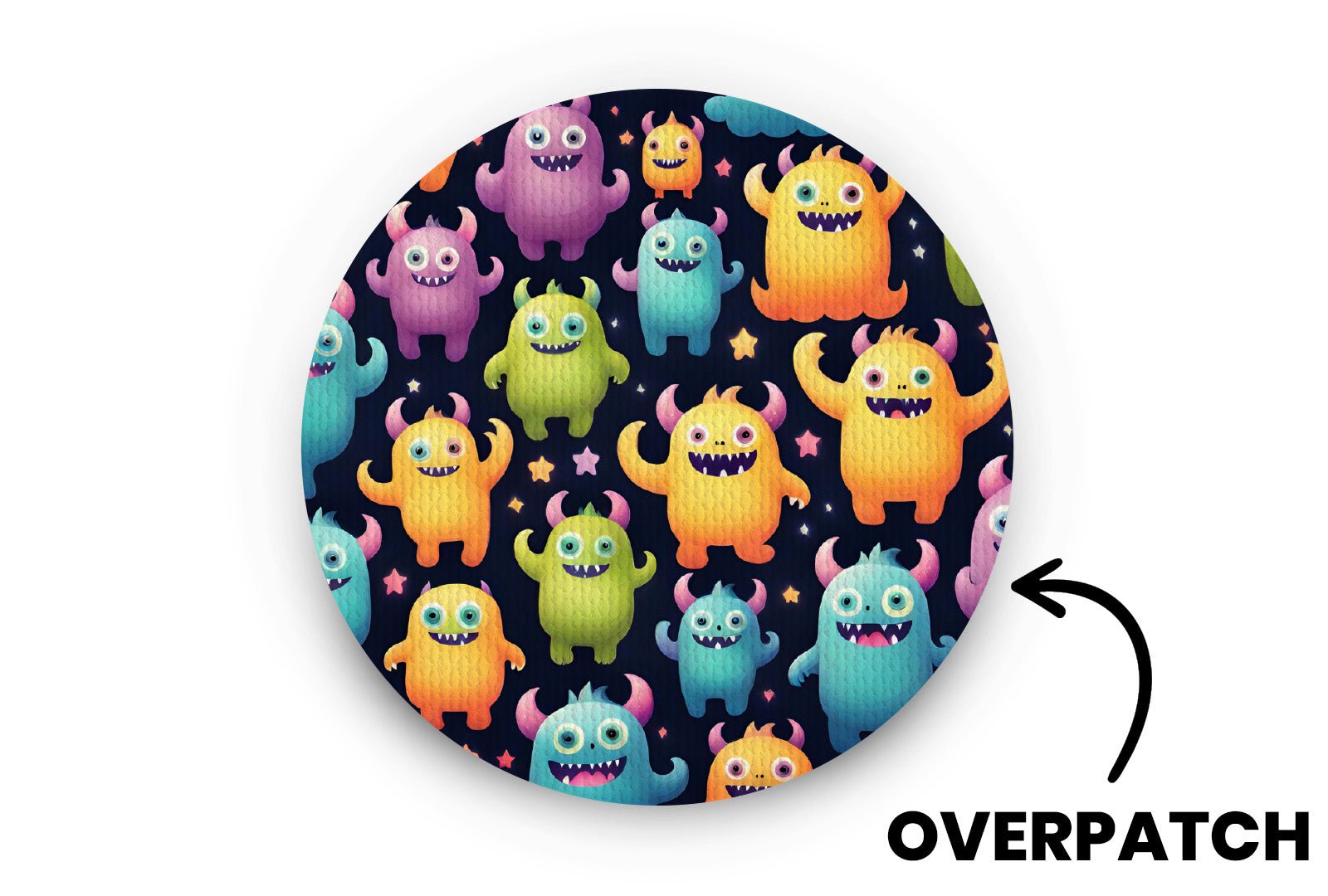 Cute Monsters Patch - Overpatches for Single diabetes supplies and insulin pumps