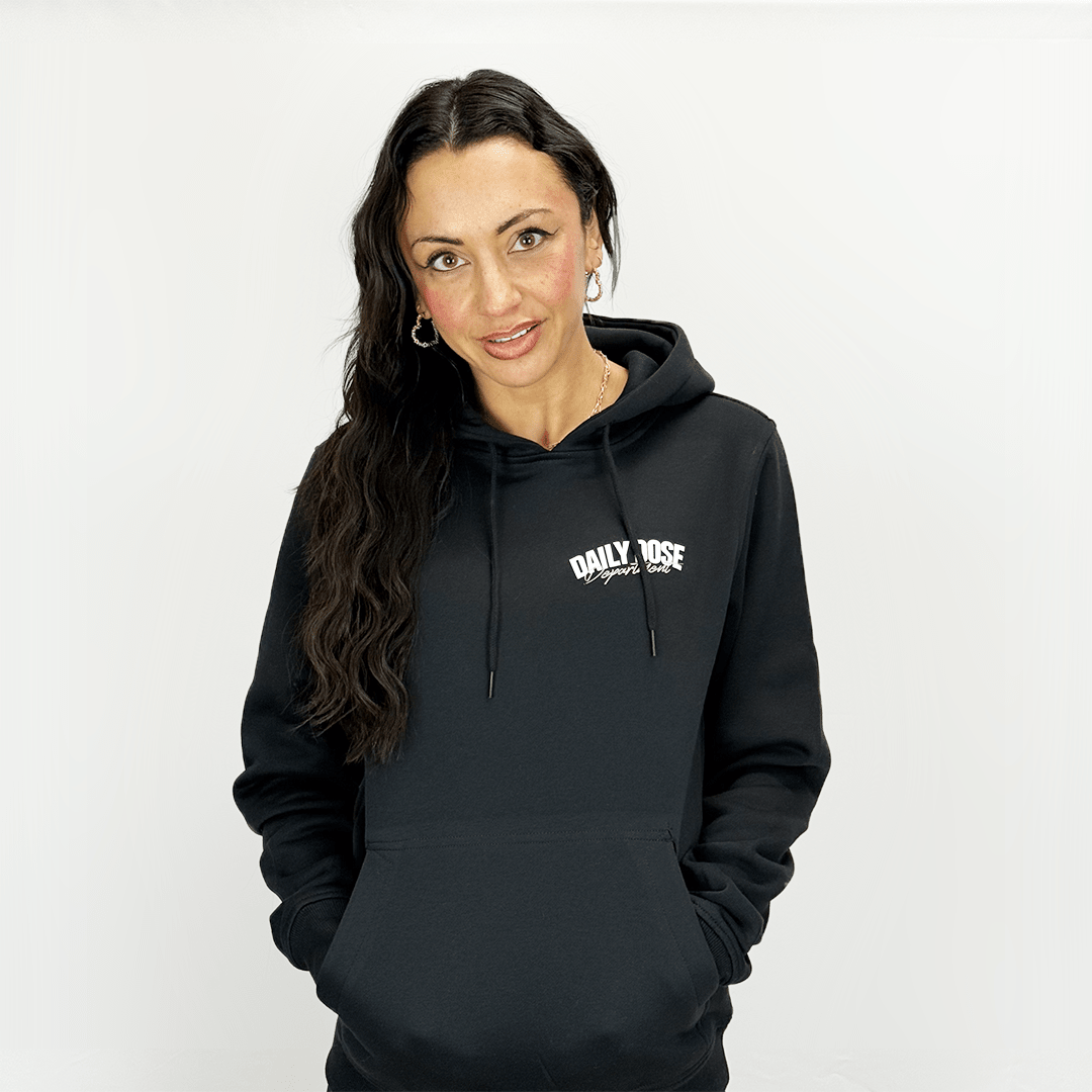 Daily Dose Hoodie for Black diabetes supplies and insulin pumps