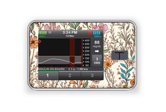 Dainty Daisies Sticker for T:Slim X2 diabetes supplies and insulin pumps