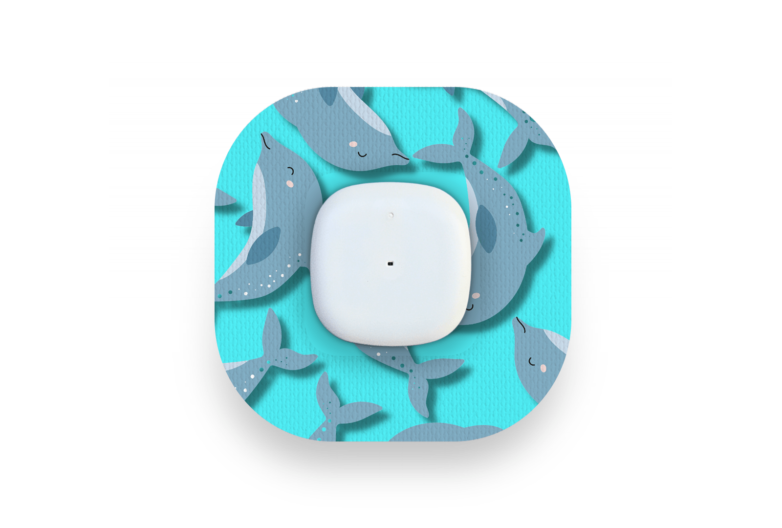 Dashing Dolphin Patch - Simplera for Single diabetes supplies and insulin pumps