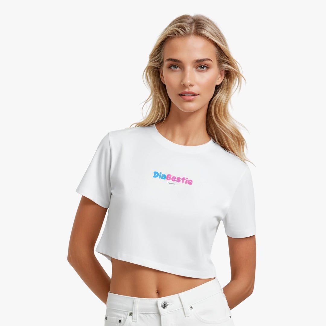 Diabestie Crop T-Shirt for Black diabetes supplies and insulin pumps