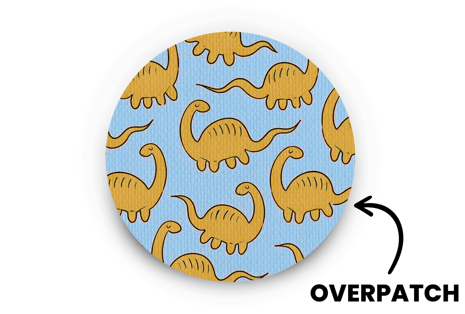 Dreamy Dino Patch - Overpatches for Single diabetes supplies and insulin pumps