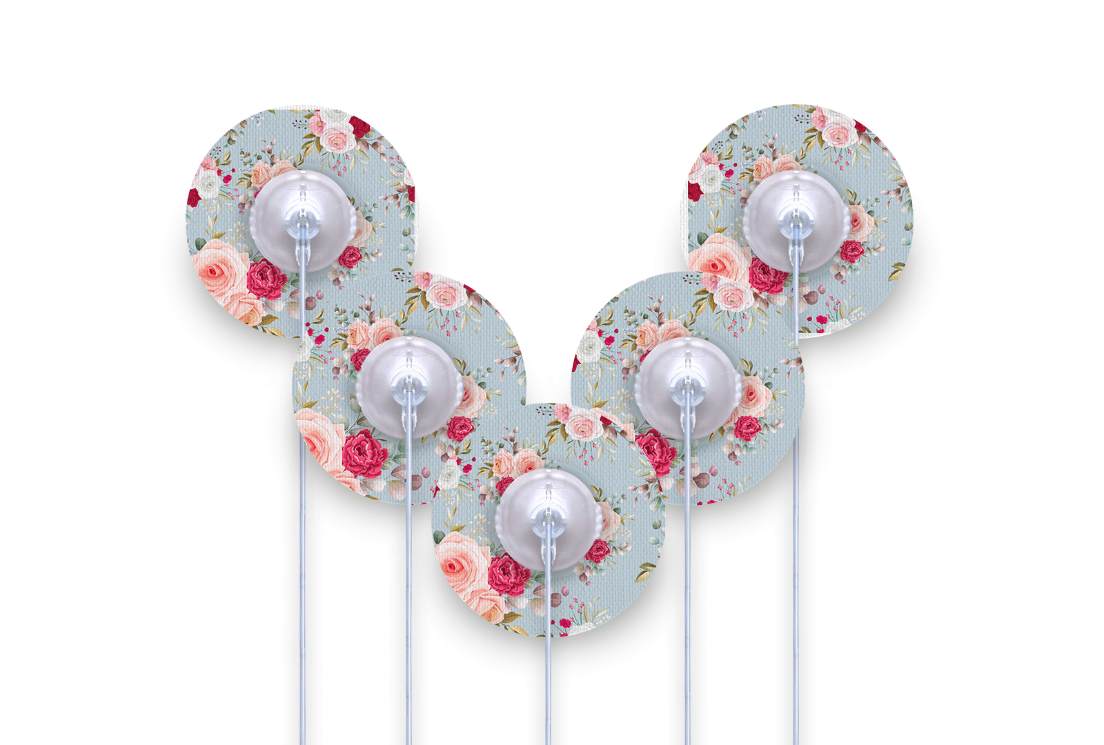 Elegant Roses Patch Pack for Ypsomed Mylife Orbit - 5 - Pack diabetes supplies and insulin pumps