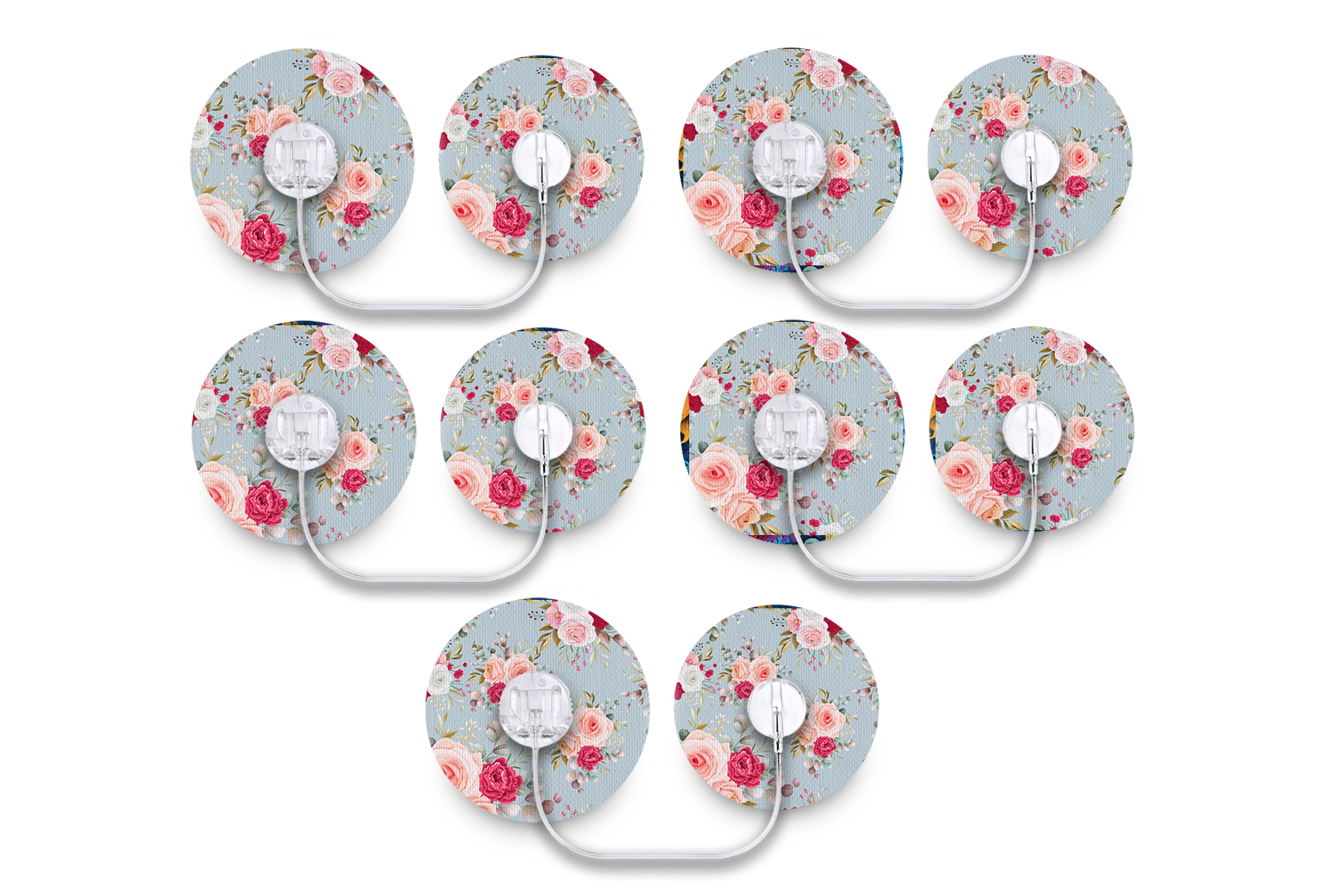 Elegant Roses Patch Pack for Tru - Steel - 5 - Pack diabetes supplies and insulin pumps