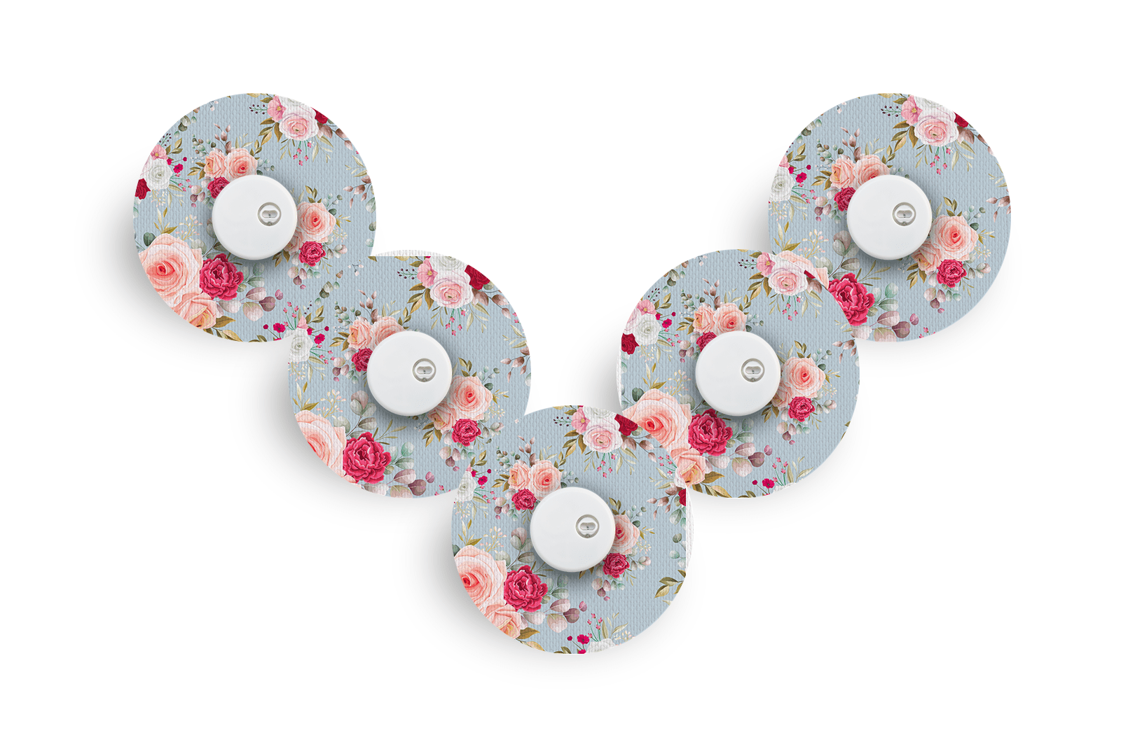 Elegant Roses Patch Pack for Libre 3 - 5 - Pack diabetes supplies and insulin pumps