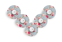 Elegant Roses Patch Pack for Libre 3 - 5 - Pack diabetes supplies and insulin pumps