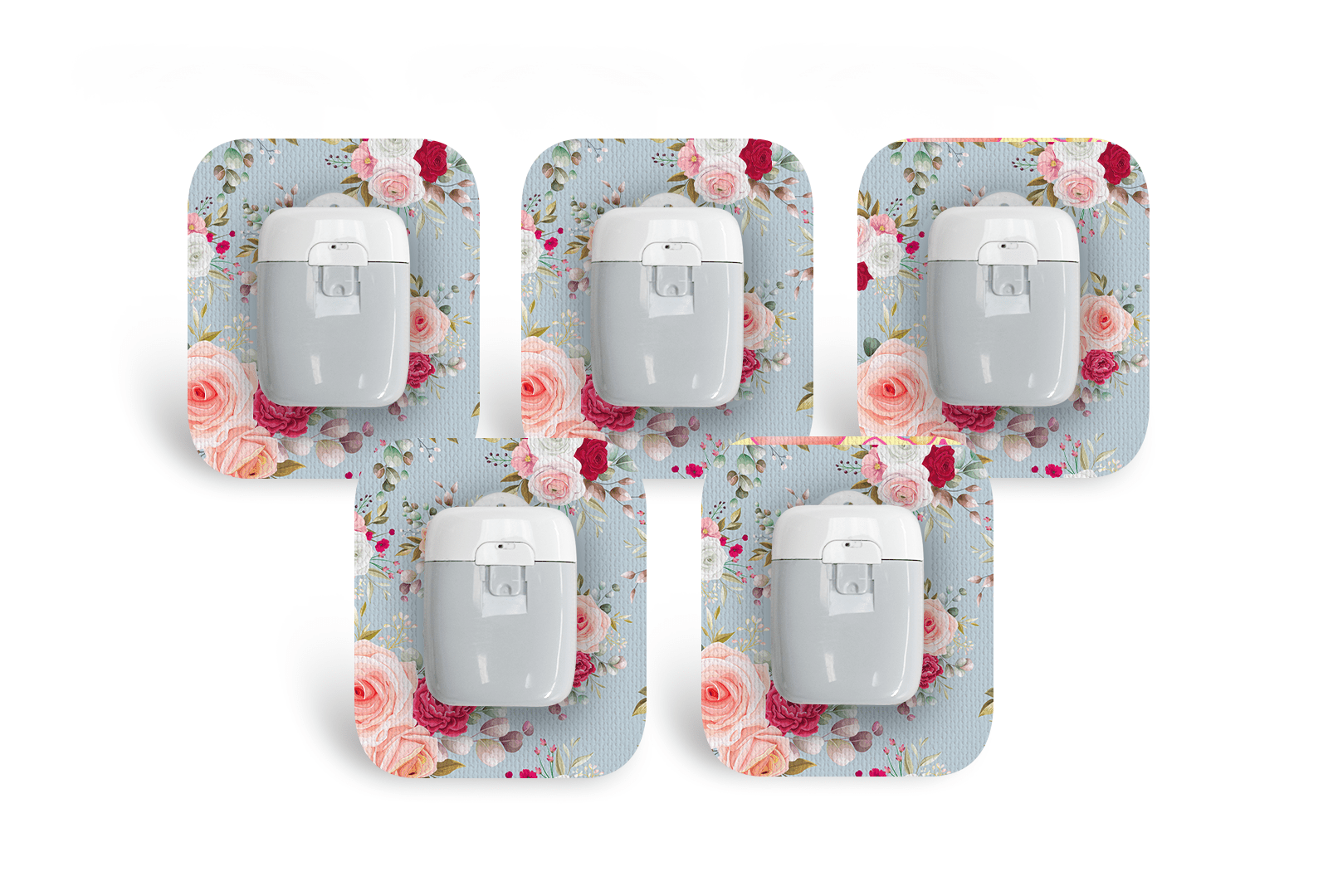 Elegant Roses Patch Pack for Medtrum Pump - 5 - Pack diabetes supplies and insulin pumps