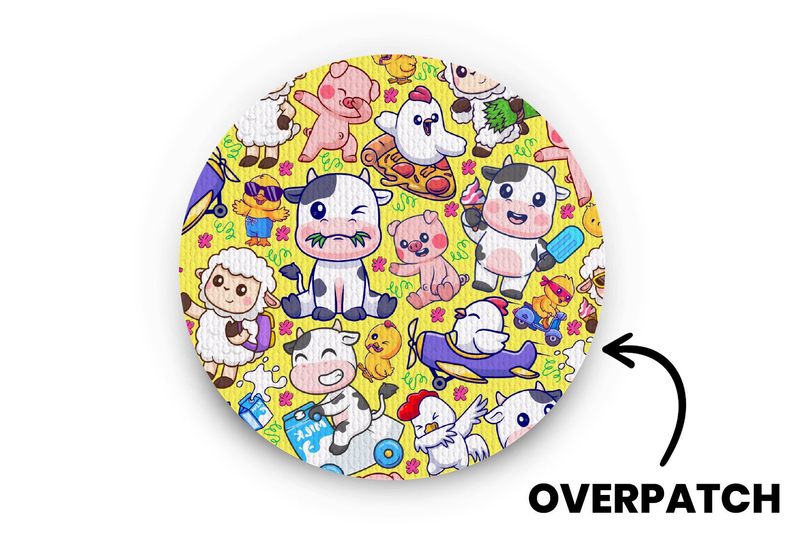 Farmyard Fun Patch - Overpatches for Single diabetes supplies and insulin pumps