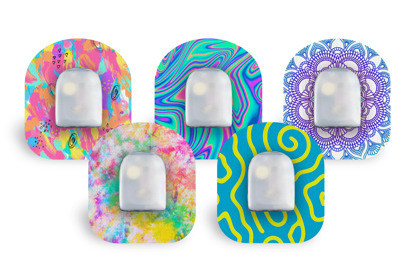 Festival Patch Pack for Omnipod - 5 Pack diabetes supplies and insulin pumps