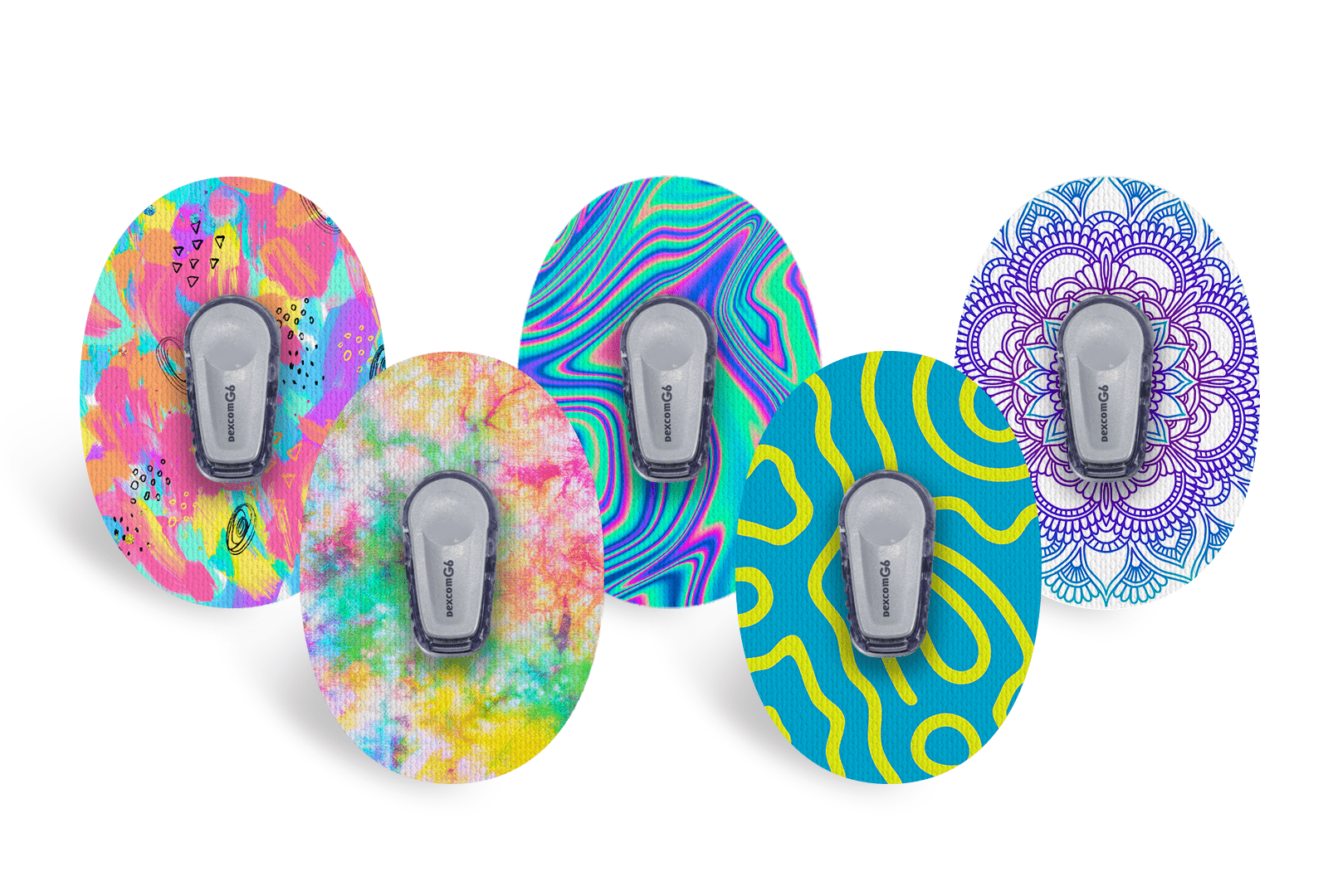 Festival Patch Pack for Dexcom G6 - 5 Pack diabetes supplies and insulin pumps