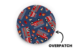 Fire Engine Patch - Overpatches for Single diabetes supplies and insulin pumps
