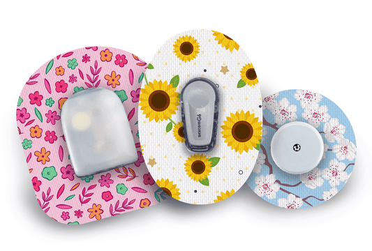 Floral Essentials Pack for Freestyle Libre 2 diabetes supplies and insulin pumps