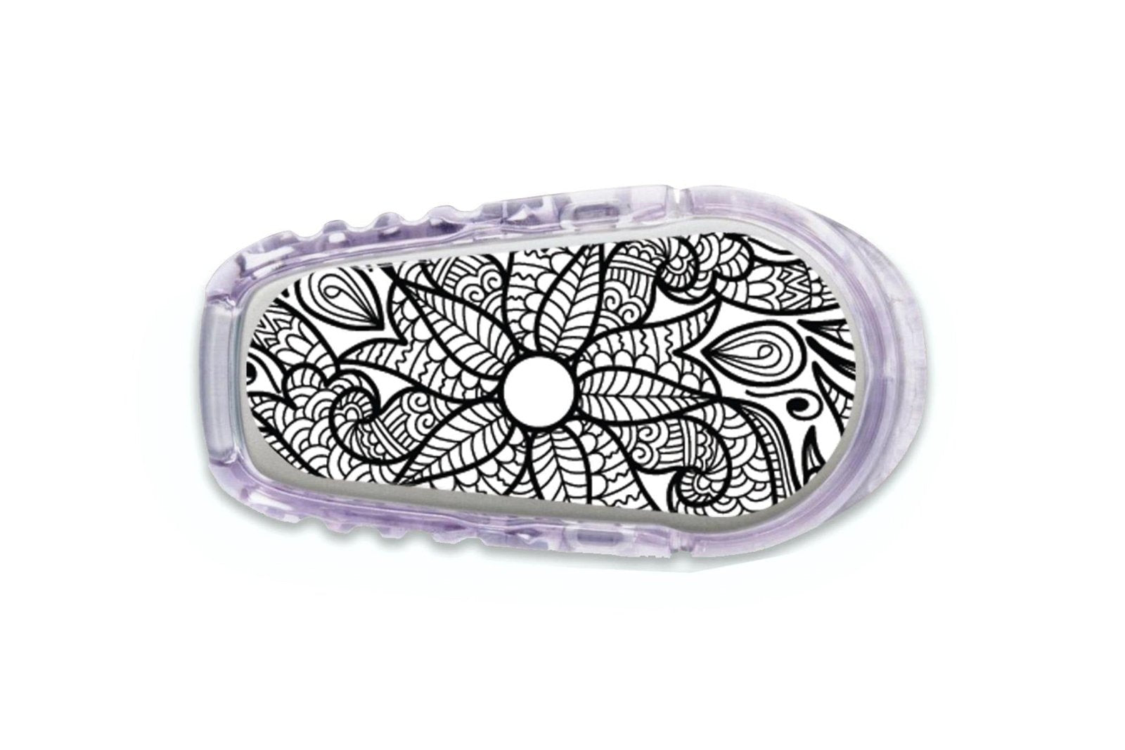 Greyscale Florals Sticker - Dexcom G6 / One Sensor for diabetes CGMs and insulin pumps