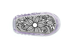 Greyscale Florals Sticker - Dexcom G6 / One Sensor for diabetes CGMs and insulin pumps