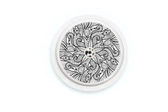 Greyscale Florals Sticker - Freestyle Libre 1, 2, or 2+ for diabetes CGMs and insulin pumps