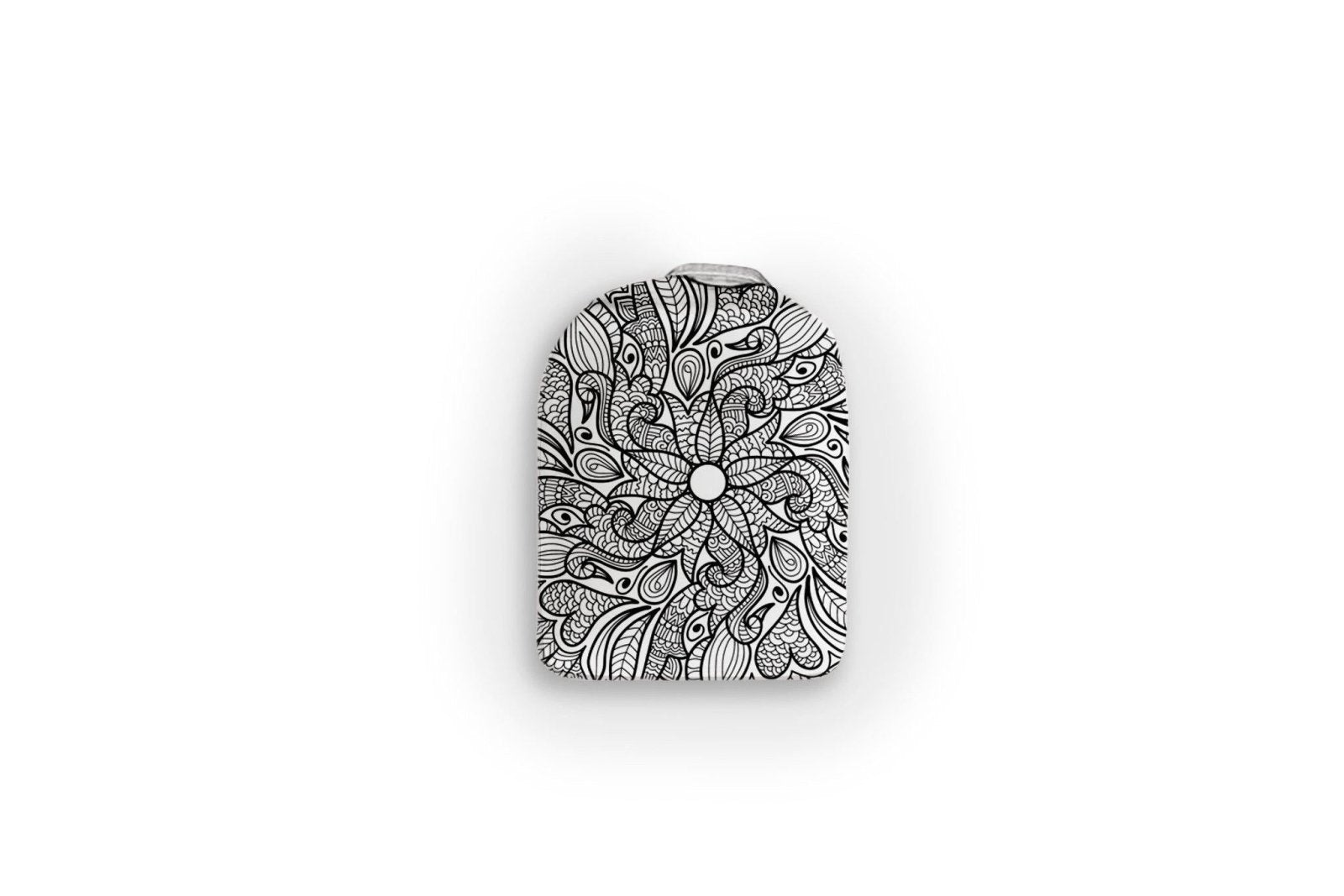 Greyscale Florals Sticker - Omnipod 4 & 5 Pump for diabetes CGMs and insulin pumps