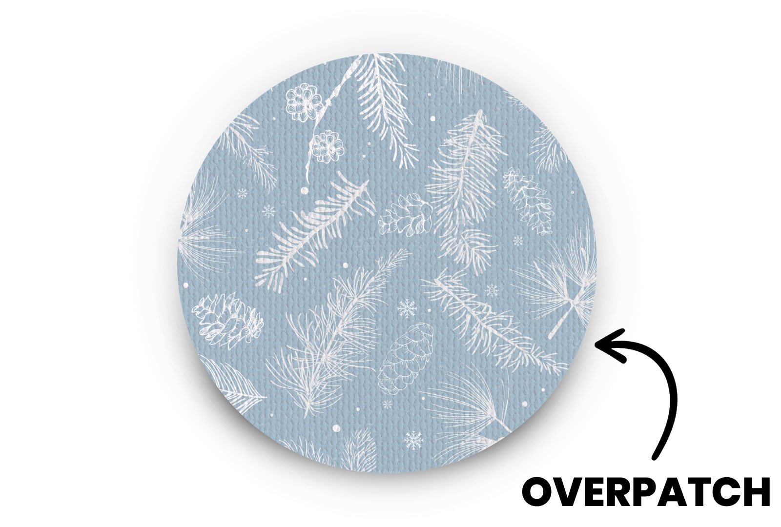 Frosty Feathers Patch - Overpatches for Single diabetes supplies and insulin pumps