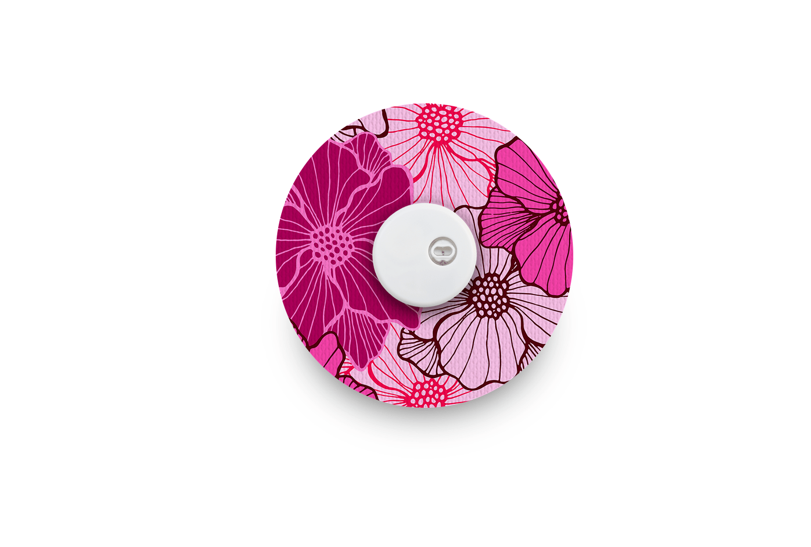Fuchsia Florals Patch for Freestyle Libre 3 diabetes supplies and insulin pumps