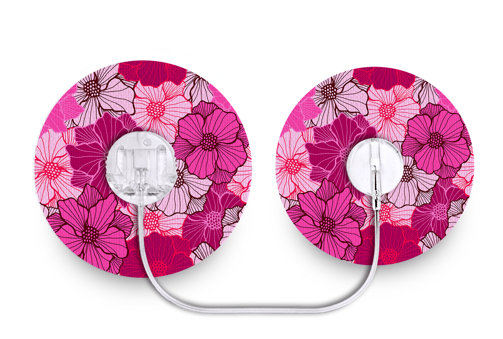 Fuchsia Florals Patch for Minimed Sure - T diabetes supplies and insulin pumps