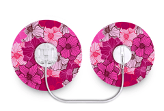 Fuchsia Florals Patch for Minimed Sure - T diabetes supplies and insulin pumps