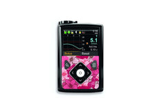 Fuchsia Flowers Sticker for Novopen 4, 5, 6, or Echo diabetes supplies and insulin pumps