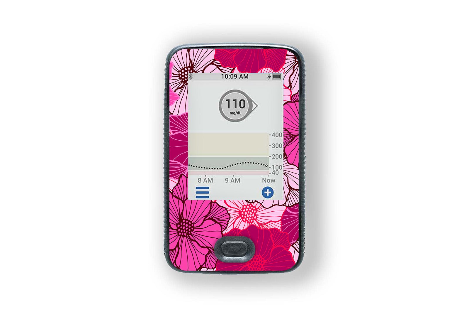 Fuchsia Flowers Sticker for Novopen 4, 5, 6, or Echo diabetes supplies and insulin pumps