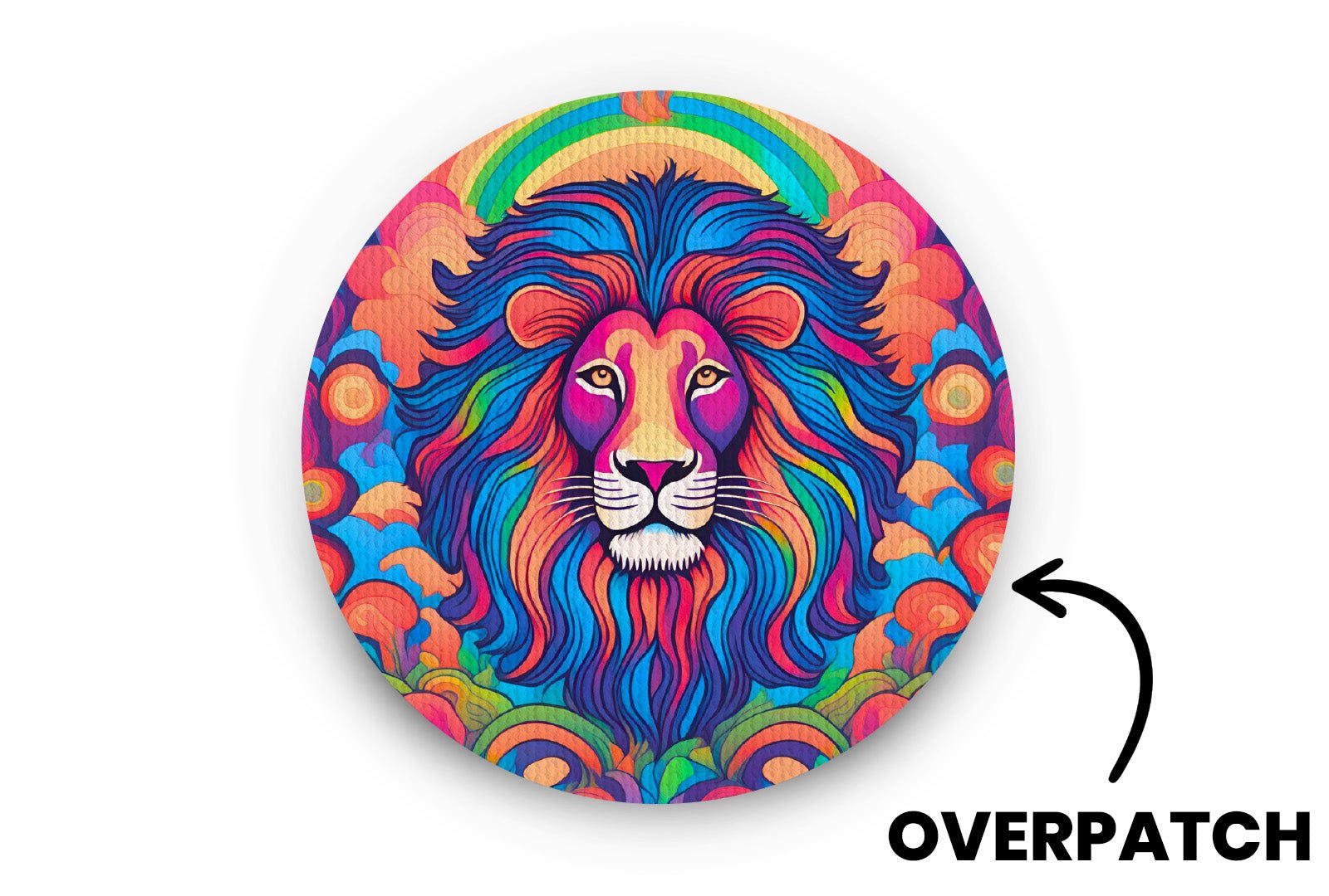 Funky Lion Patch - Overpatches for Single diabetes supplies and insulin pumps