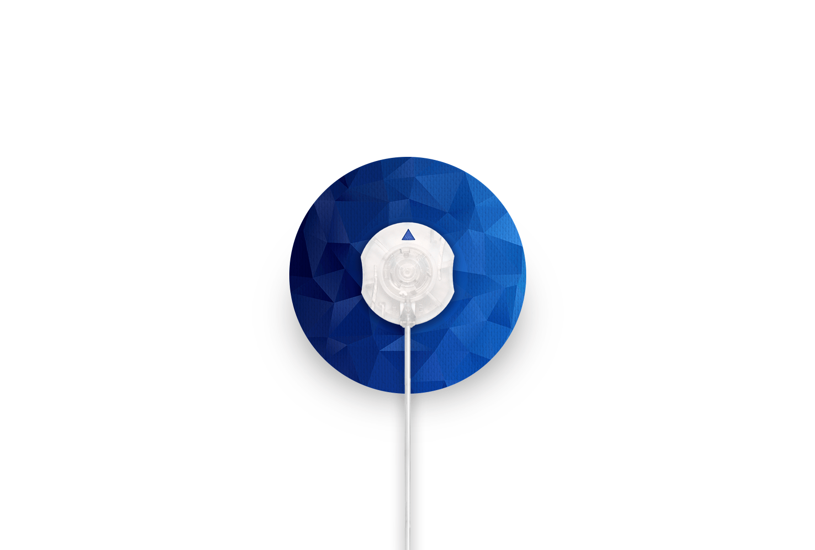 Geometric Blue Patch for Minimed QuickSet diabetes supplies and insulin pumps