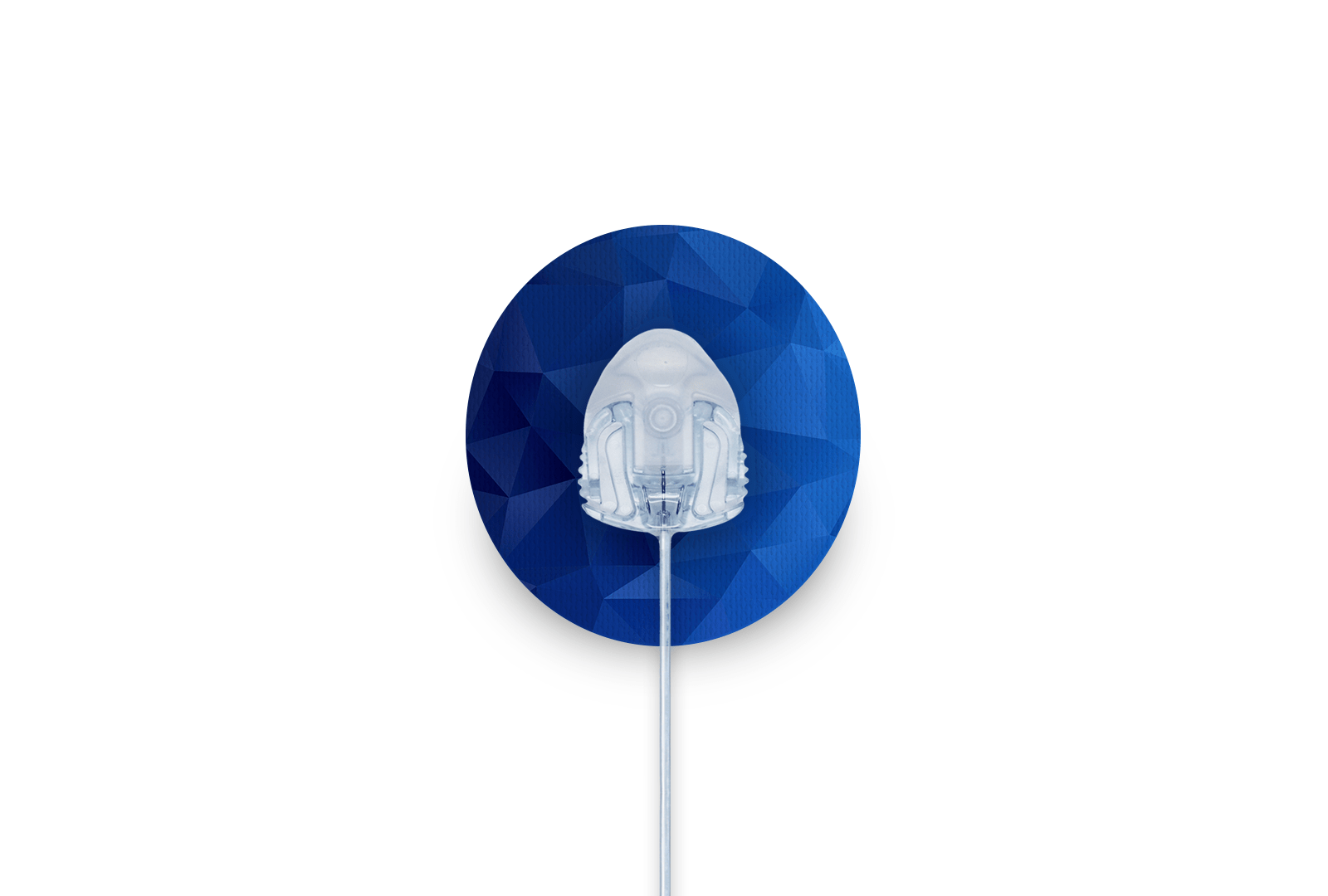 Geometric Blue Patch for Autosoft 90 diabetes supplies and insulin pumps