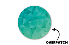 Geometric Green Patch - Overpatches for Single diabetes supplies and insulin pumps
