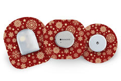 Golden Snowflakes Patch for Freestyle Libre 2 diabetes supplies and insulin pumps