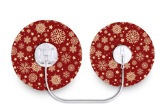 Golden Snowflakes Patch for Tru - Steel diabetes supplies and insulin pumps