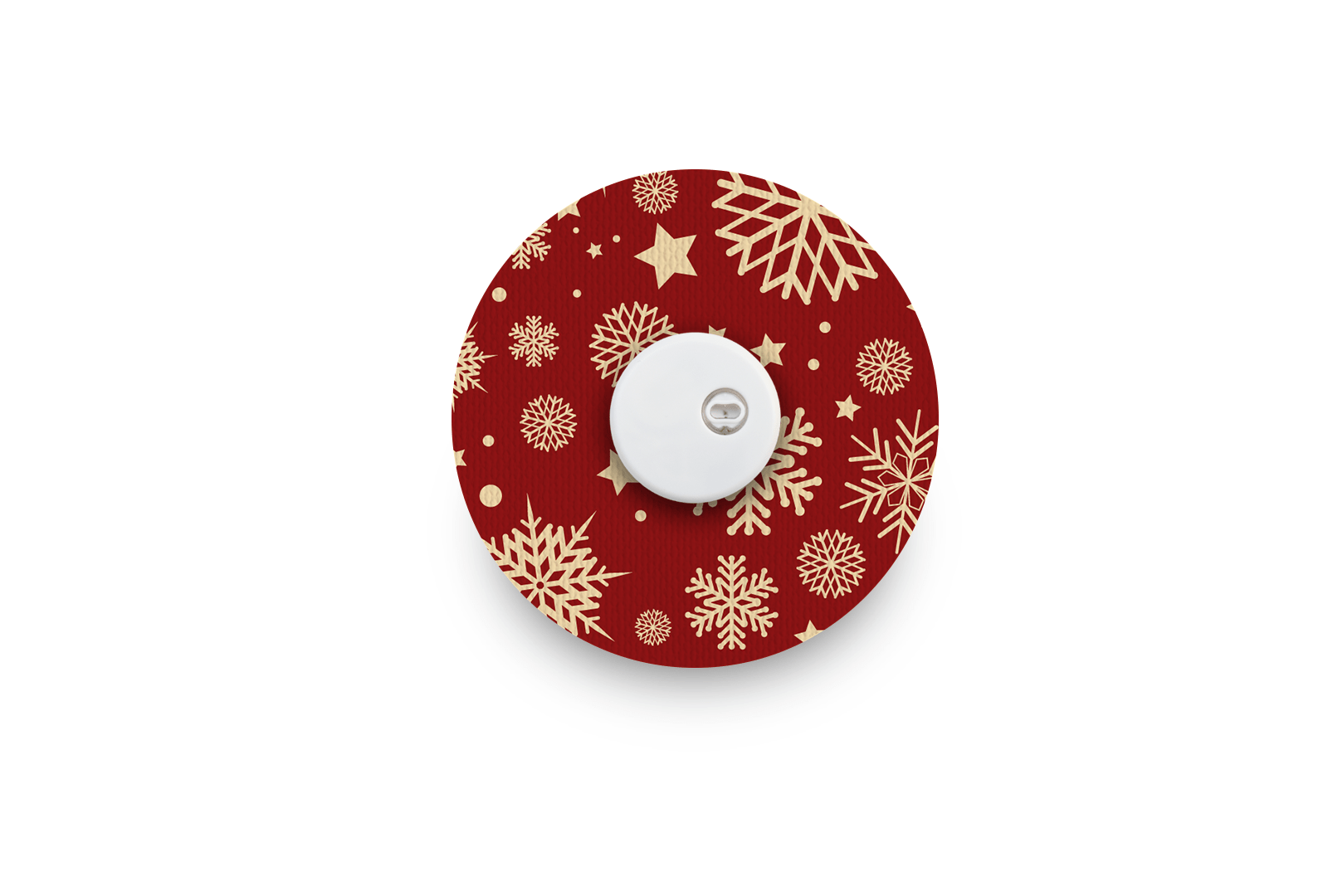 Golden Snowflakes Patch for Freestyle Libre 3 diabetes supplies and insulin pumps