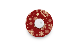 Golden Snowflakes Patch for Freestyle Libre 3 diabetes supplies and insulin pumps