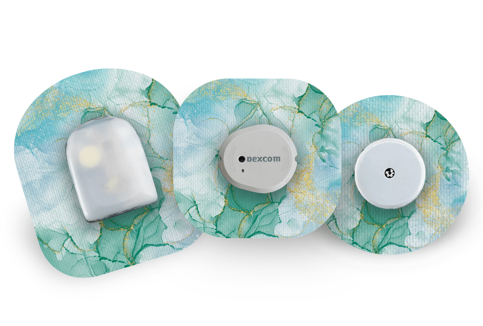 Green Marble Patch for Freestyle Libre diabetes supplies and insulin pumps