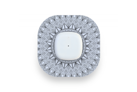 Greyscale Florals Patch - Simplera for Single diabetes supplies and insulin pumps