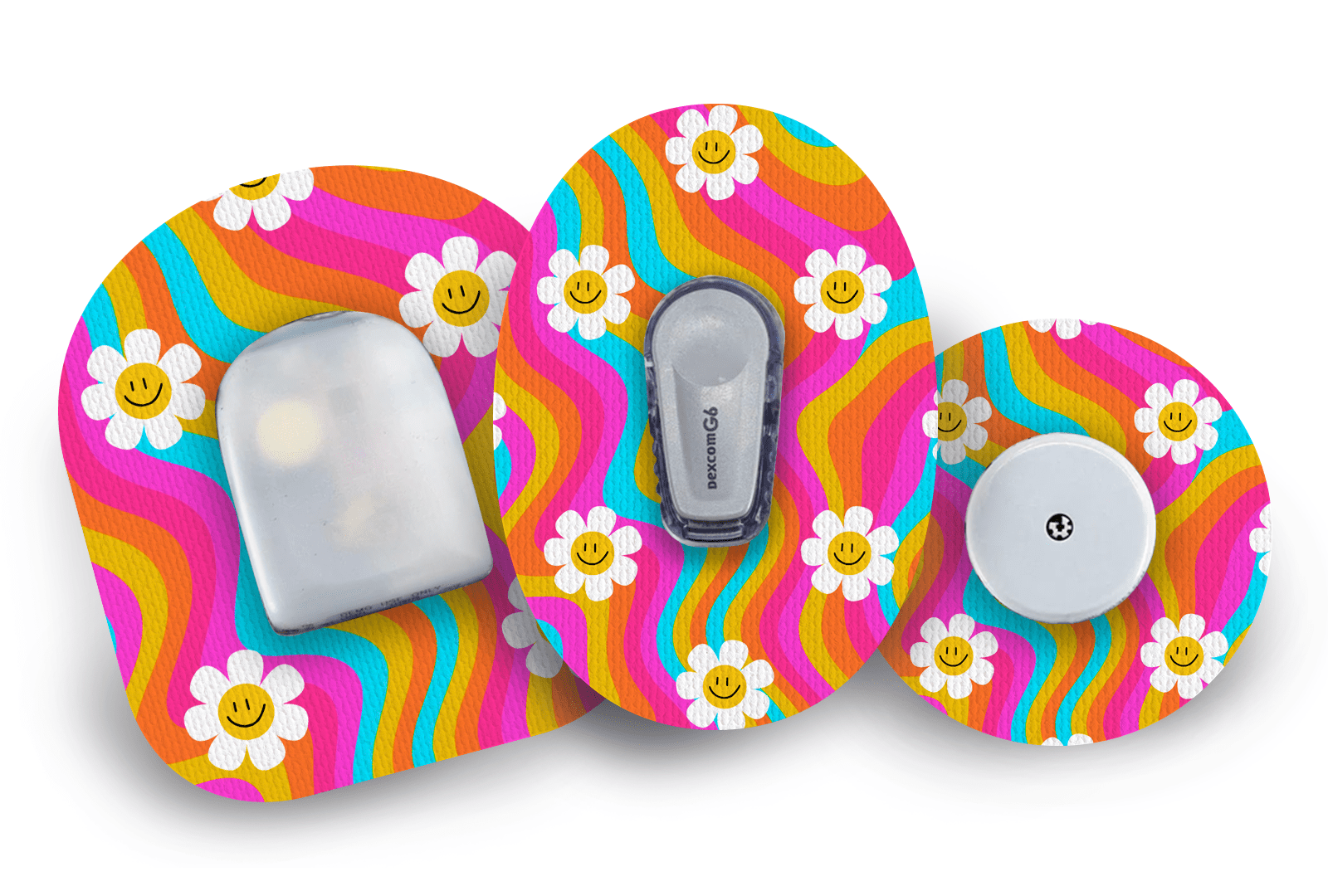 Groovy Daisy Patch for Freestyle Libre 2 diabetes supplies and insulin pumps