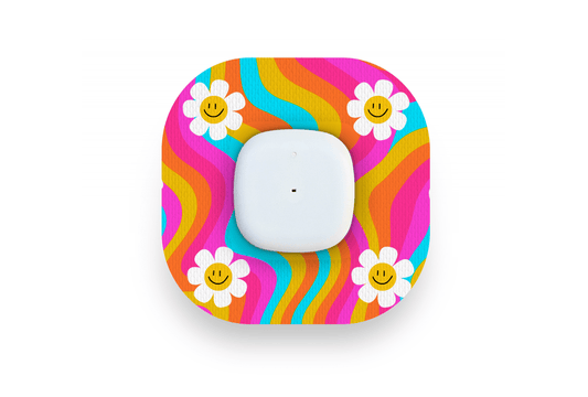 Groovy Daisy Patch - Simplera for Single diabetes supplies and insulin pumps