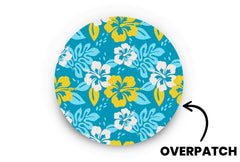 Island Flowers Patch - Overpatches for Single diabetes supplies and insulin pumps
