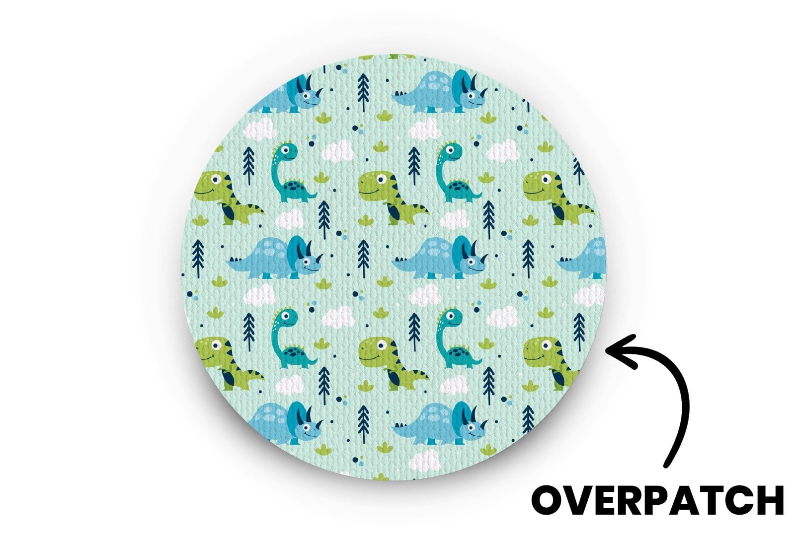 Light Dinosaurs Patch - Overpatches for Single diabetes supplies and insulin pumps