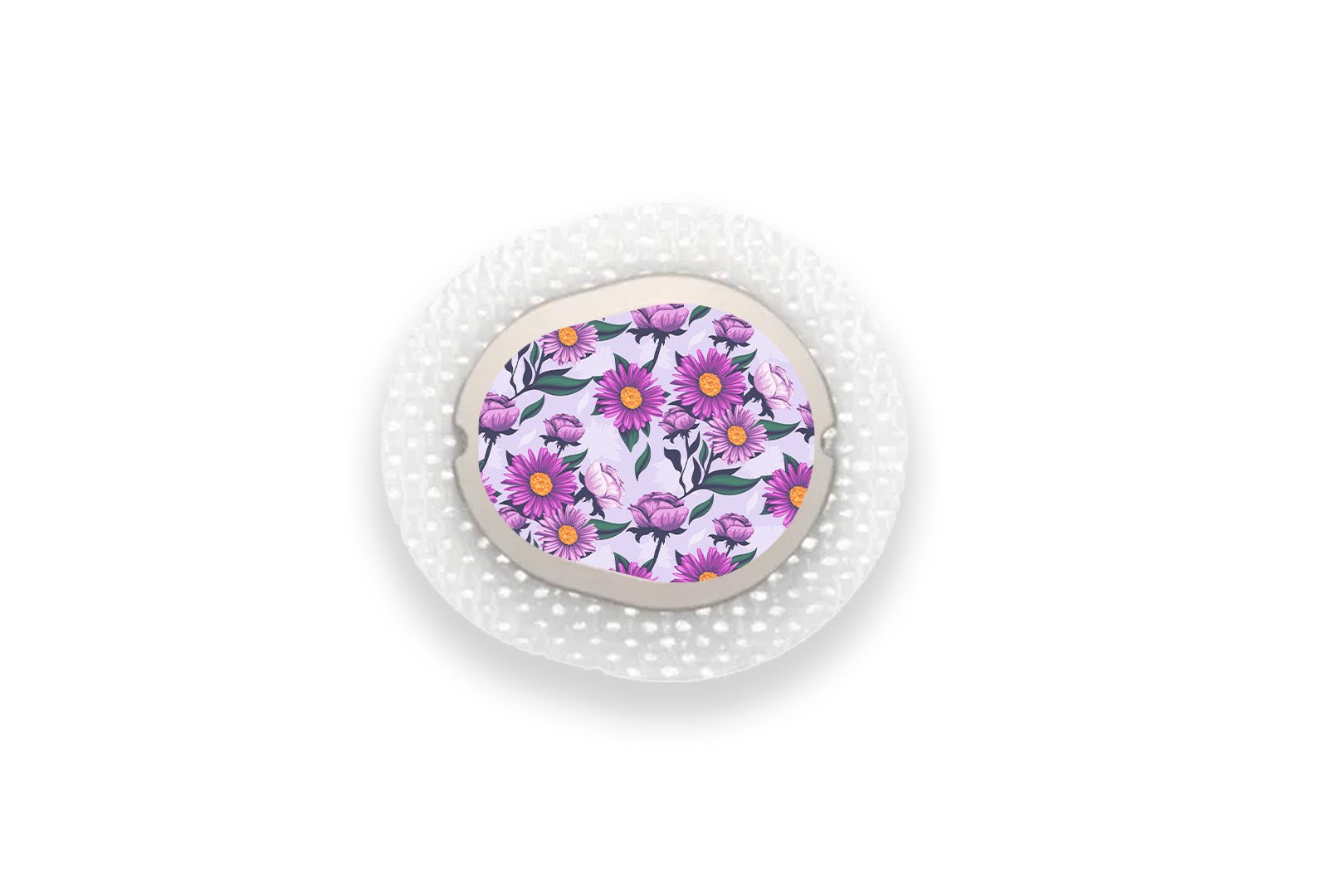Lilac Daisy Sticker for Novopen 4, 5, 6, or Echo diabetes supplies and insulin pumps