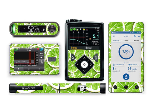 Lime Sticker for Novopen 4, 5, 6, or Echo diabetes supplies and insulin pumps