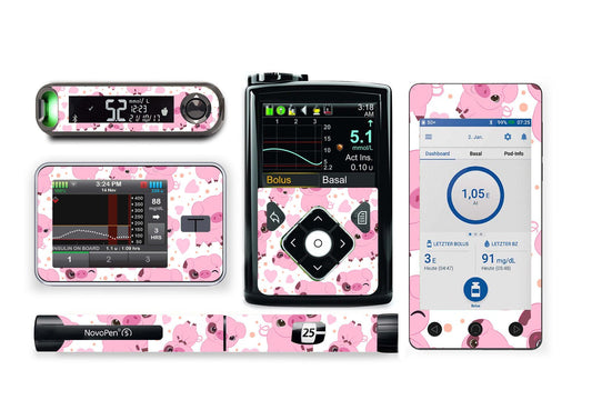 Little Pigs Sticker for Novopen 4, 5, 6, or Echo diabetes supplies and insulin pumps