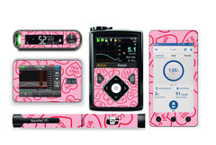 Love Hearts Sticker for Novopen 4, 5, 6, or Echo diabetes supplies and insulin pumps