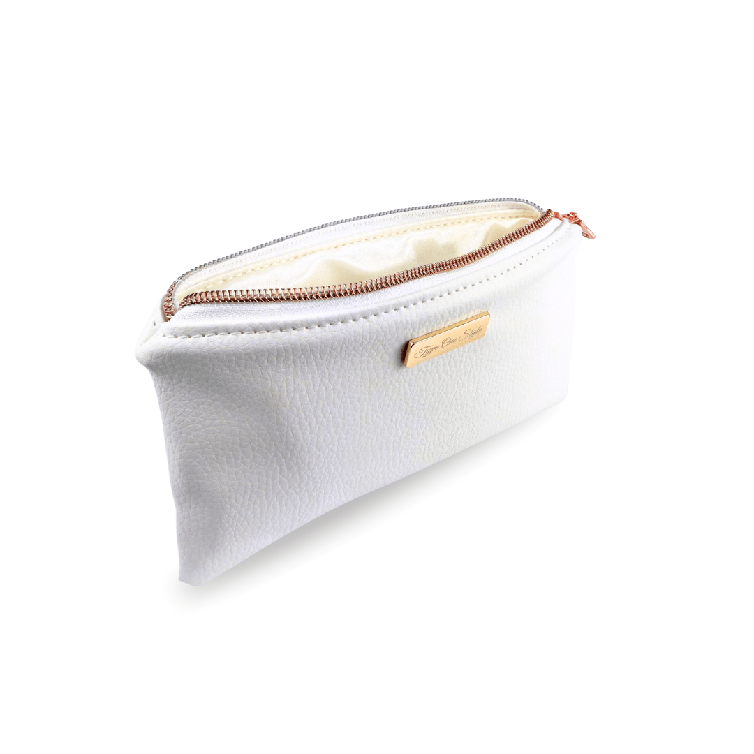 Luxury Pen Case - White for diabetes supplies and insulin pumps