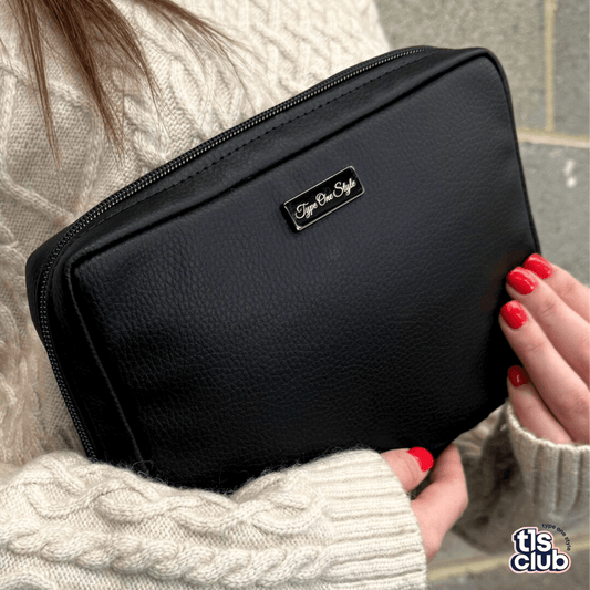 Luxury T1D Essentials Bags for Luxury Classic Black diabetes supplies and insulin pumps