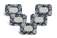 Monochrome Flowers Patch for Freestyle Libre 3 diabetes supplies and insulin pumps