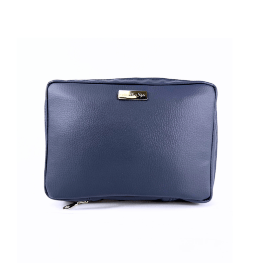 Navy Luxury T1D Essentials Bag for diabetes supplies and insulin pumps